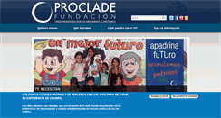 Desktop Screenshot of fundacionproclade.org