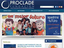 Tablet Screenshot of fundacionproclade.org